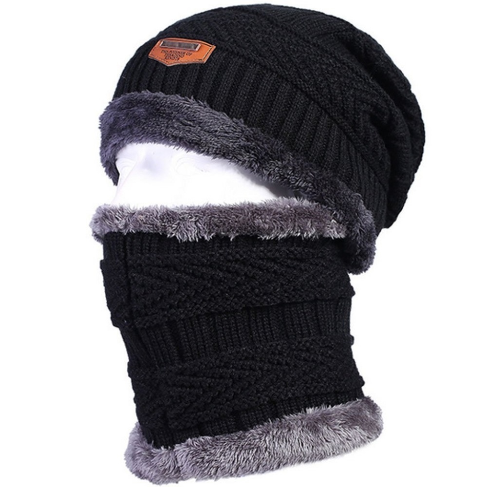 ✨✨BRAND NEW Winter Knit Skull Cap Beanie Hat with Neck Gaiter - Picture 4 of 8